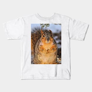 Fox Squirrel Under a Tree Kids T-Shirt